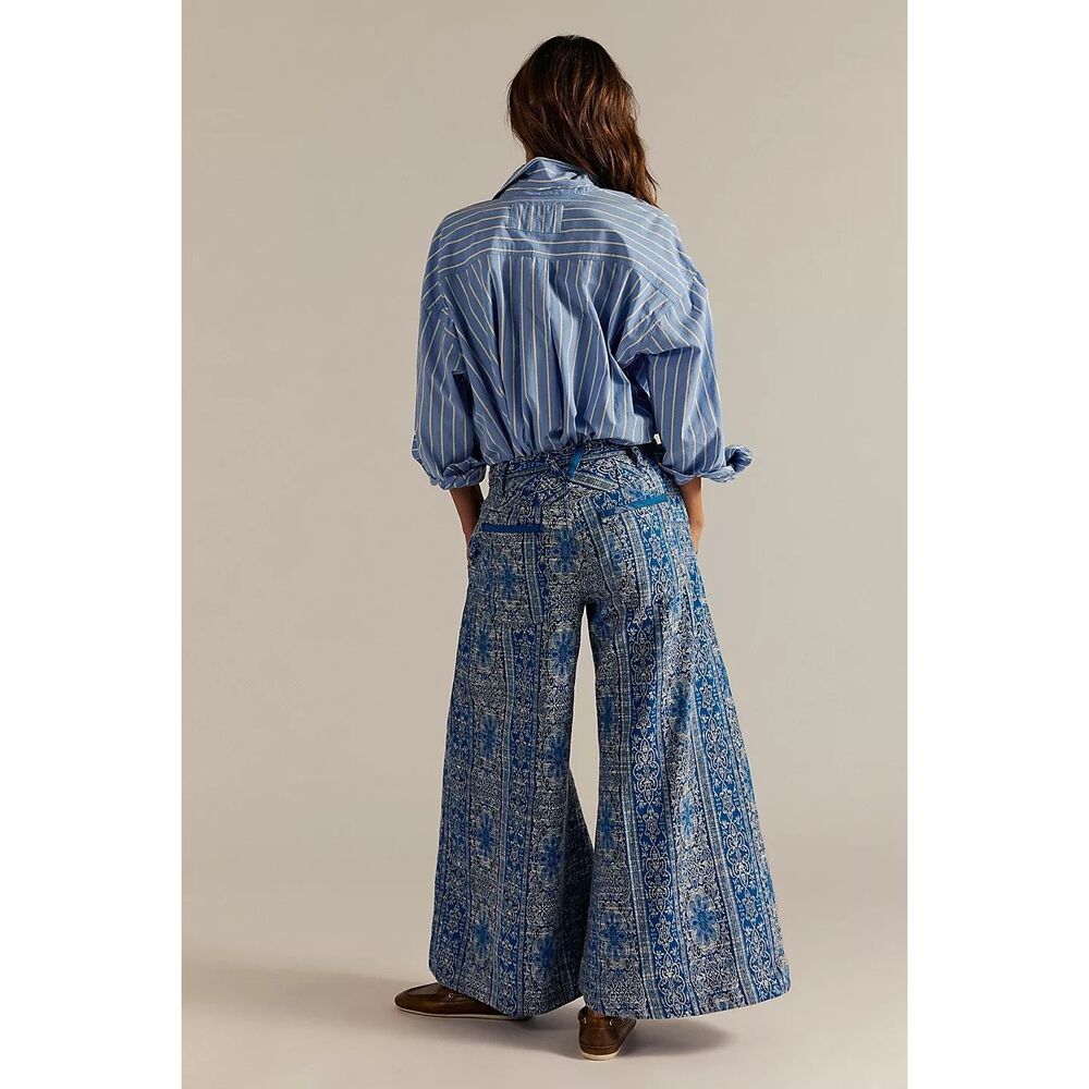 Free People Dahlia Wide-Leg Pants Size 10 - Picture 4 of 11